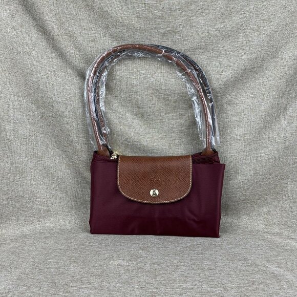 NWT Longchamp Le Pliage Original Large Shoulder Nylon Bag Tote Red - Picture 10 of 10